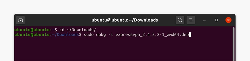 Downloads Command for ExpressVPN on Linux