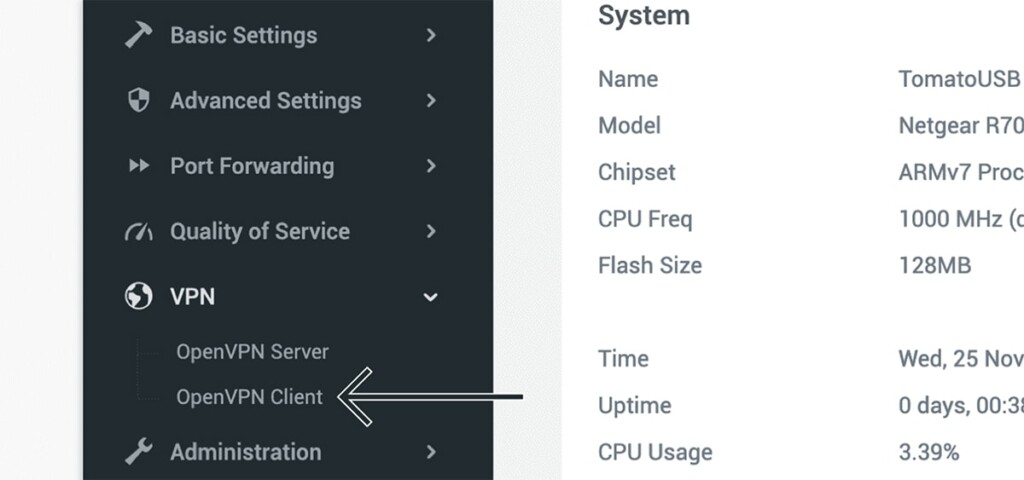 Editing OpenVPN Client on AdvancedTomato