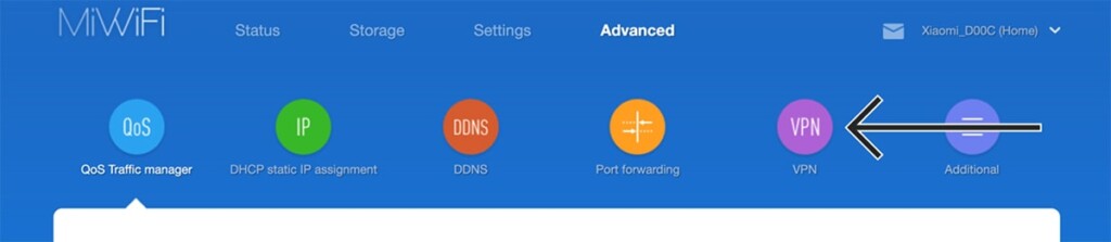 Editing VPN Settings on Xiaomi Router