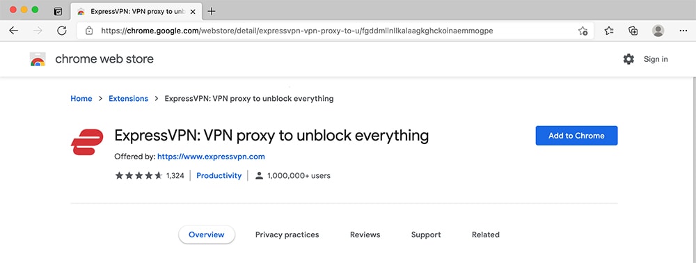 Add ExpressVPN Extension to Edge