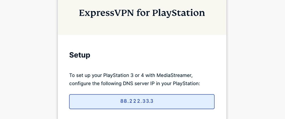 Getting ExpressVPN DNS Address for PlayStation