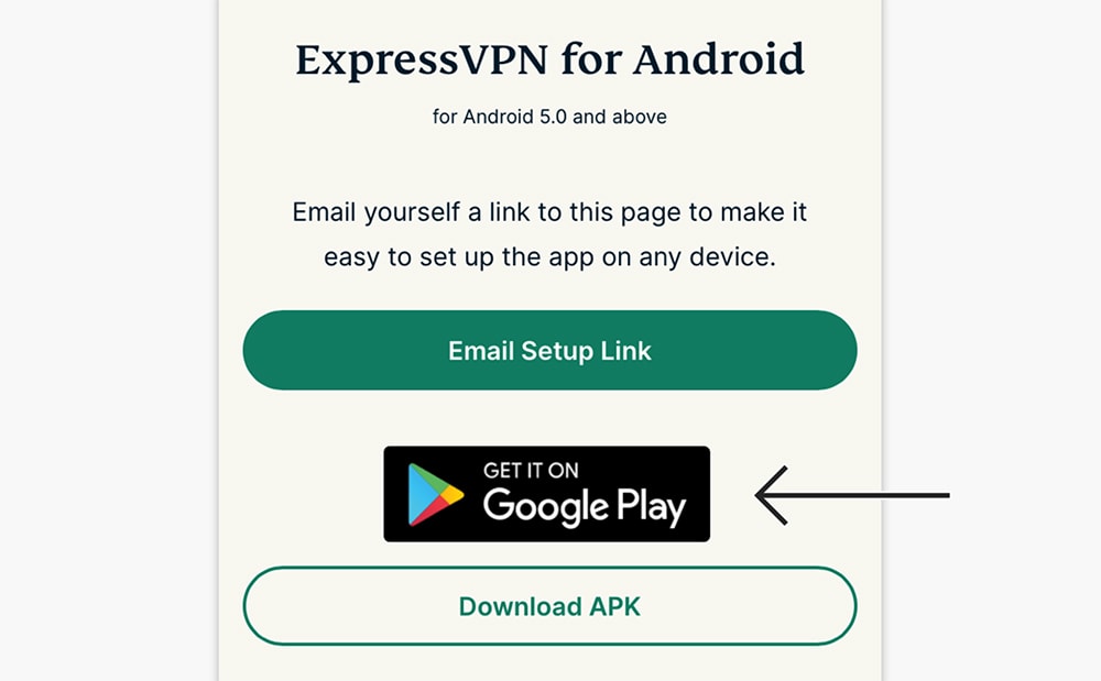 Google Play Store Link for ExpressVPN