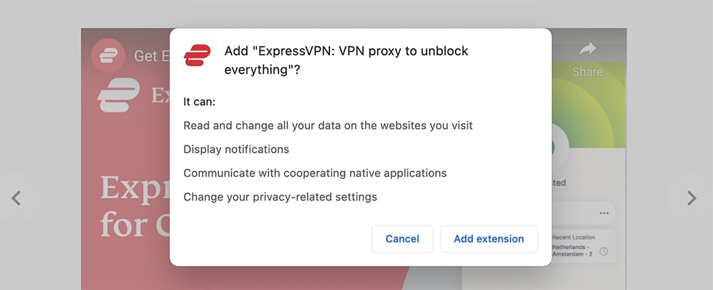 Installing ExpressVPN Chrome Extension