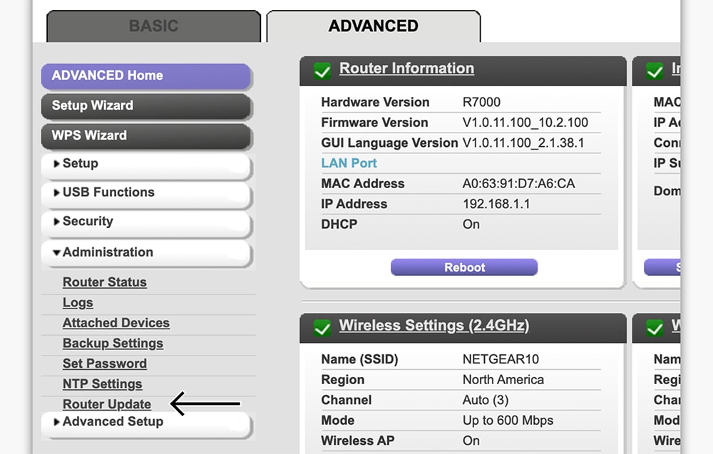 netgear router mac address use default