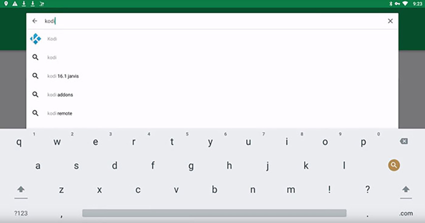 Searching for Kodi via PlayStore on Chromebook
