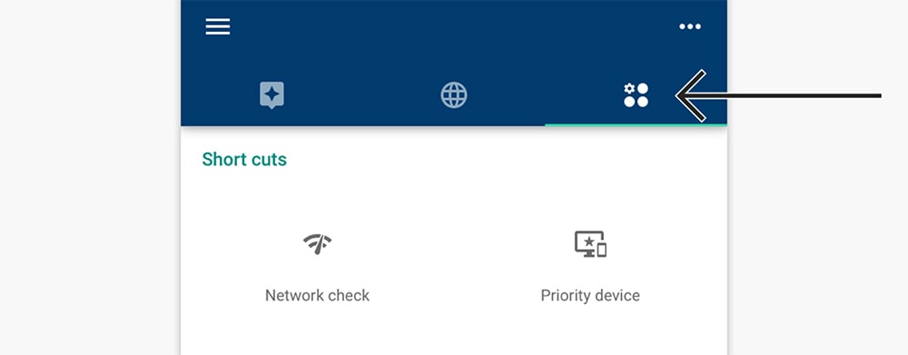 Shortcuts Tab Google WiFi App