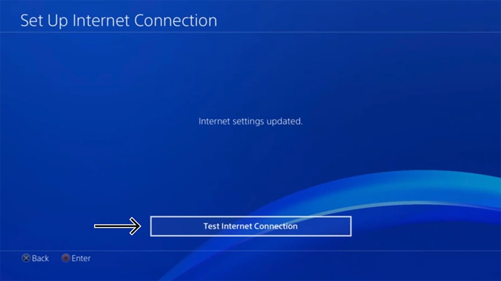 Testing Internet Connection on PlayStation