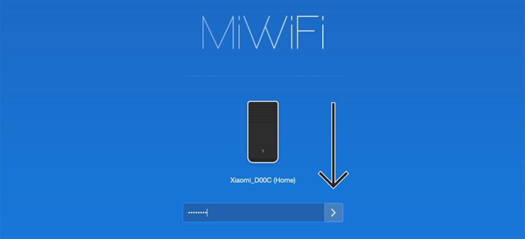 Xiaomi Mi WiFi Login Screen