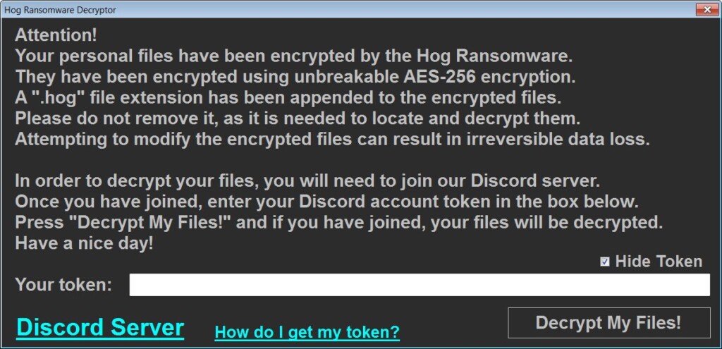 All That the ‘Hog’ Ransomware Demands Is For You to Join Its Discord Server| TechNadu