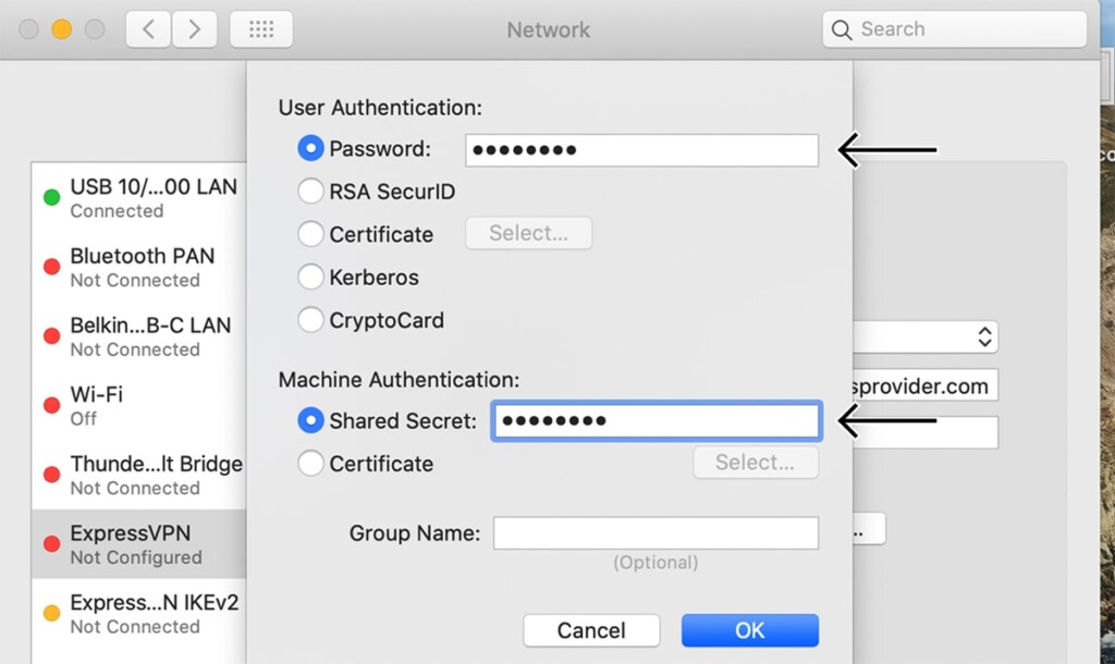 Adding Advanced Settings on VPN Connection on Mac