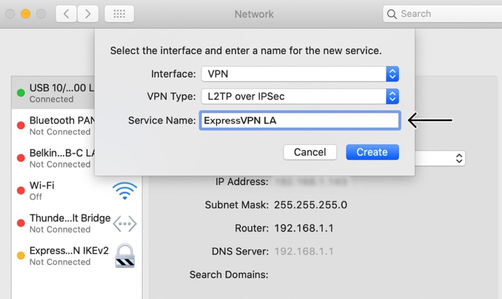 Creating New VPN Connection Manually on Mac