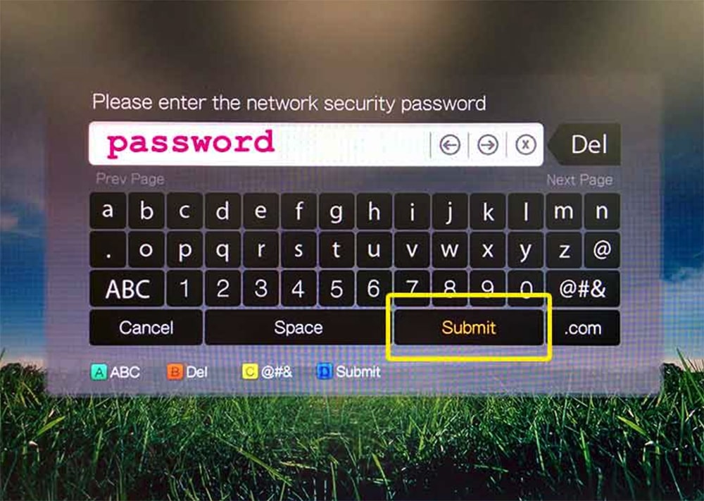 Entering WiFi Password on WD TV Live