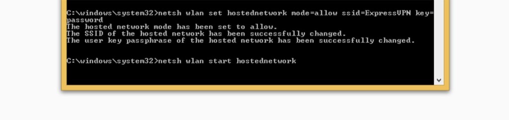 Initializing Shared Network on Windows via Command Prompt