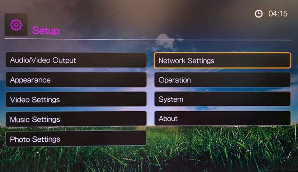 Network Settings WD TV Live
