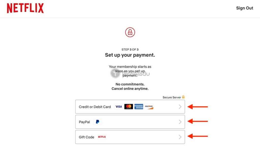 Picking a Payment Method for Netflix