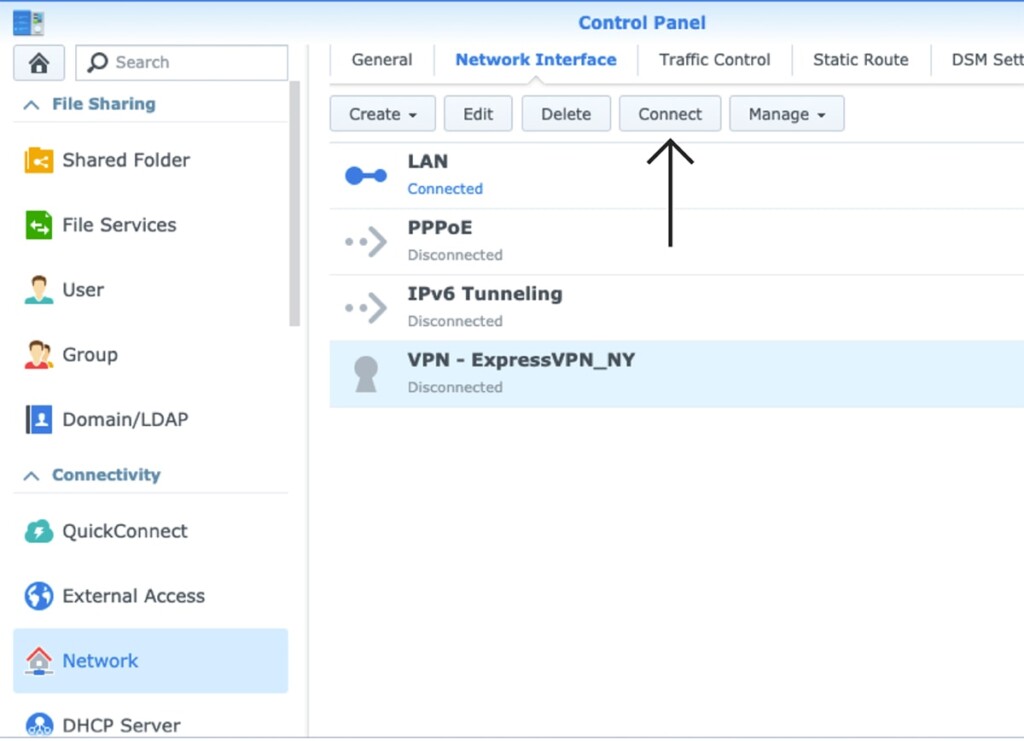 Steps to Connect to VPN on Synology NAS
