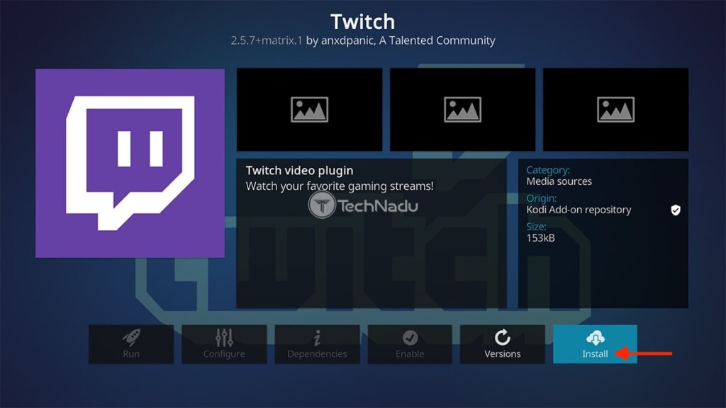 Installing Twitch on Kodi