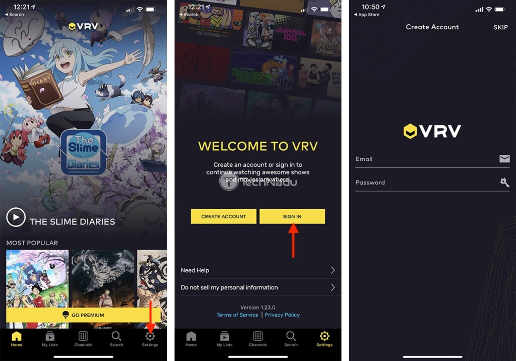 Logging to VRV Using ExpressVPN on iPhone