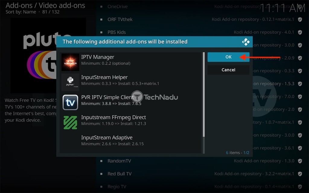 Pluto TV for Kodi List of Dependencies