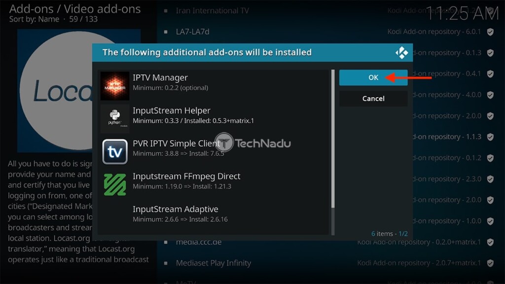 Required Dependencies for Installing Locast Kodi Addon