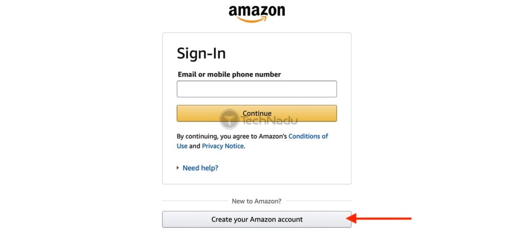 Signing Up for a New Amazon Account