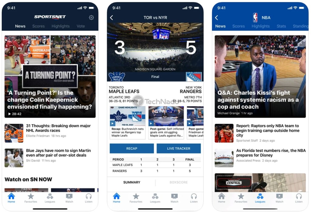 Sportsnet NOW App for iPhone