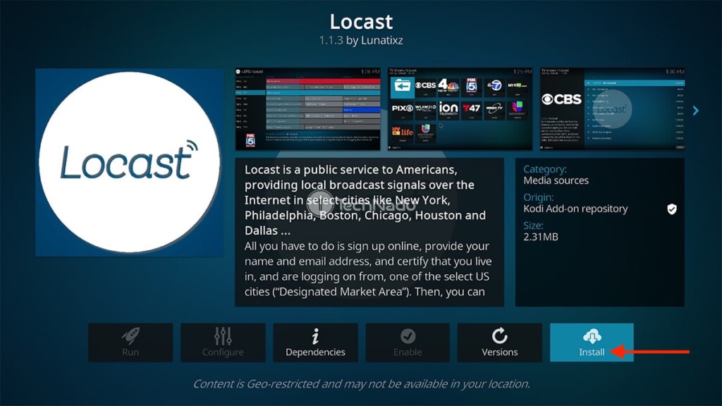 Step to Install Locast on Kodi