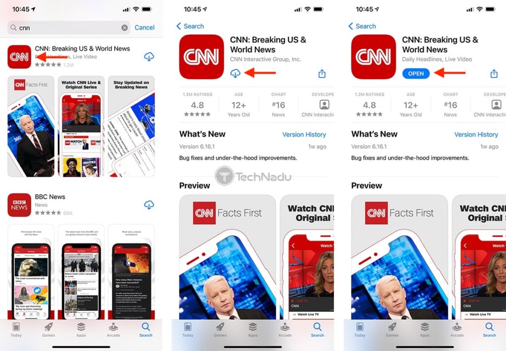 Steps to Download CNN App on iPhone