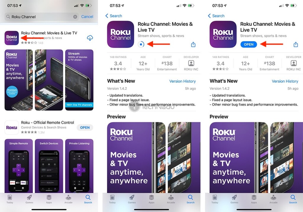 Steps to Download Roku Channel App on iPhone