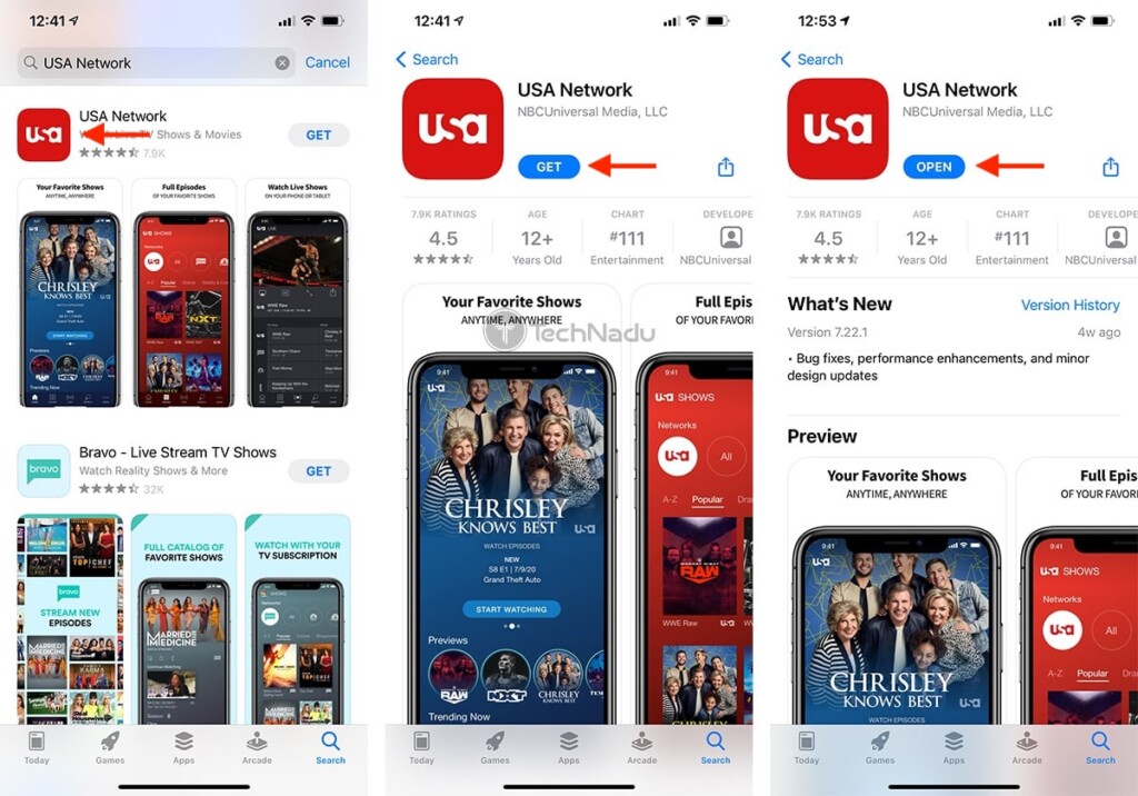 Steps to Download USA Network on iPhone