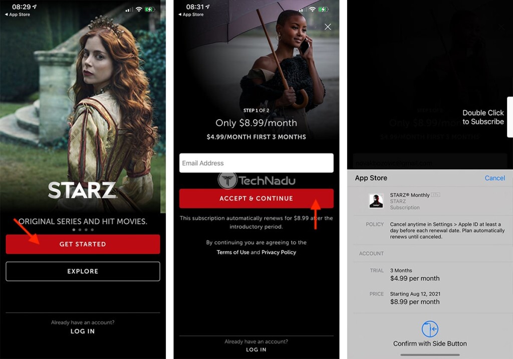 Steps to Subscribe to Starz Outside the US via ExpressVPN on iPhone