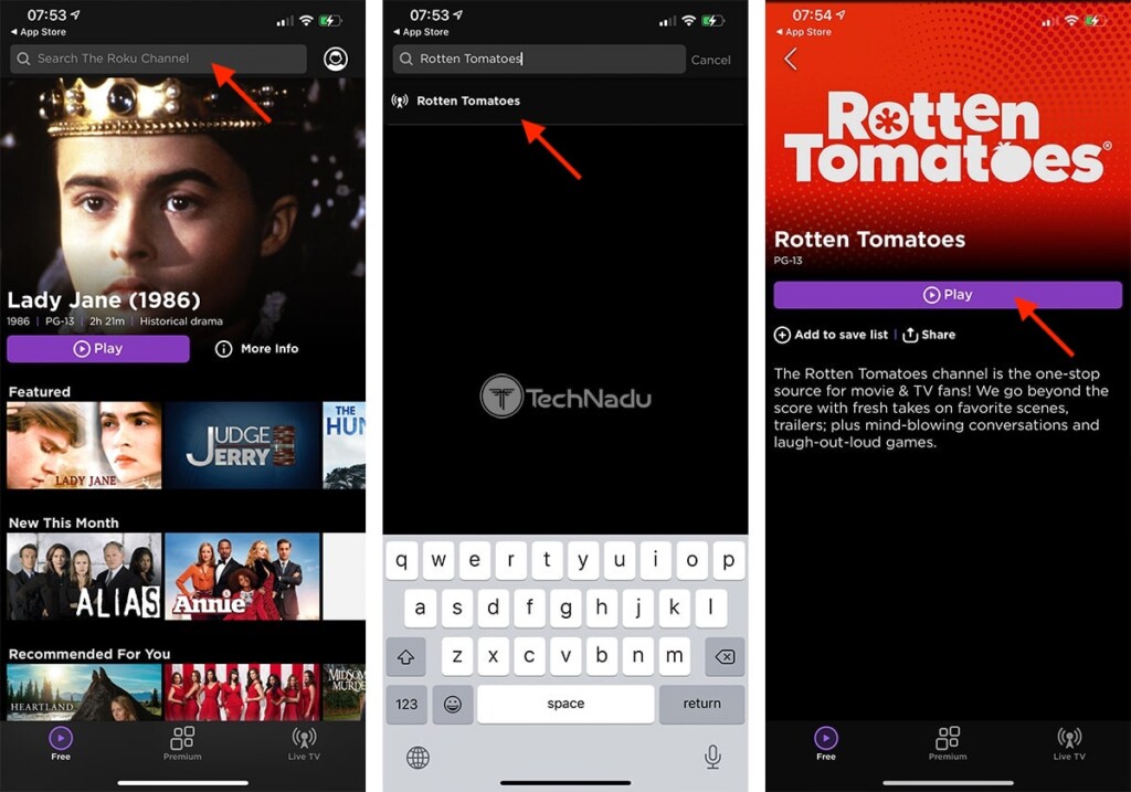 Steps to Watch Rotten Tomatoes Channel via iPhone