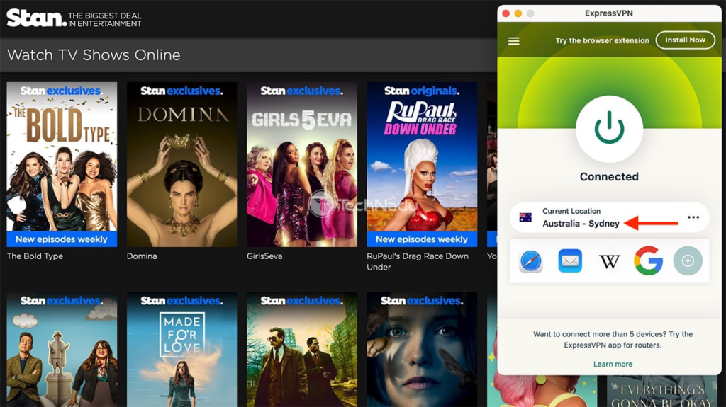 Watching Stan Outside Australia via ExpressVPN copy