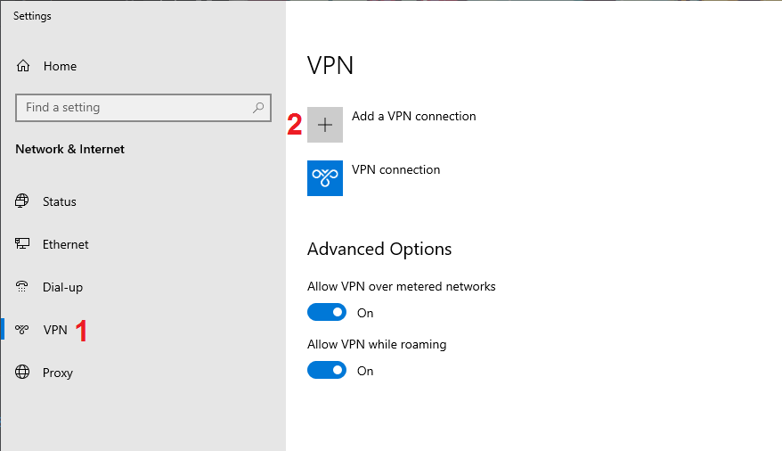 how to add a vpn connection