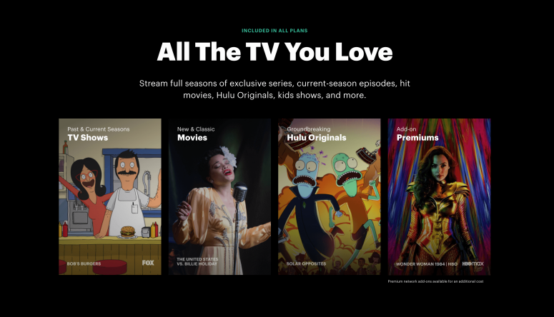 Hulu Shows Movies Originals Premiums