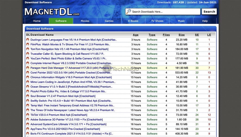 Página de inicio de magnetdl