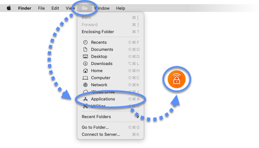 Navigating to Avast SecureLine on MacOS
