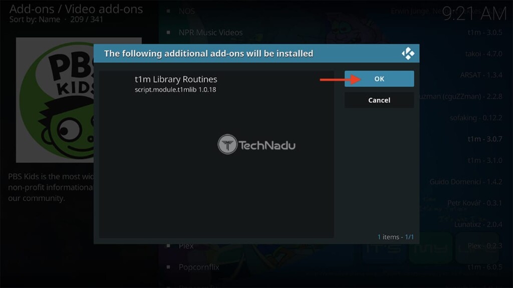 Required Dependencies for PBS Kids on Kodi