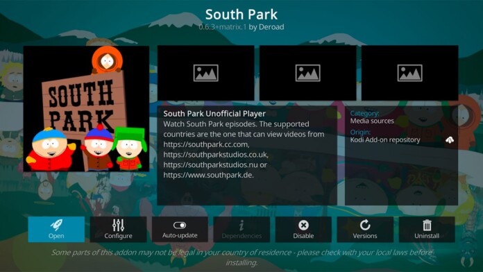 South Park Kodi Addon