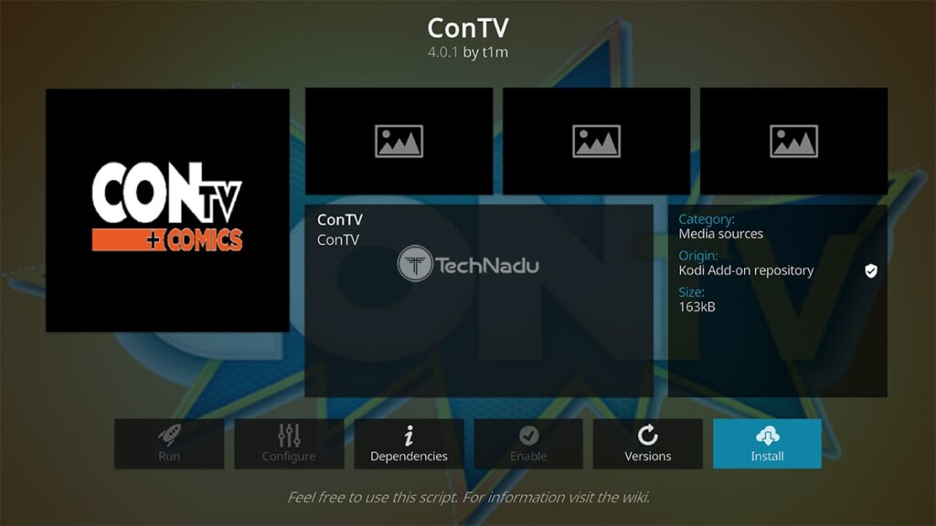 Step to Install ConTV on Kodi