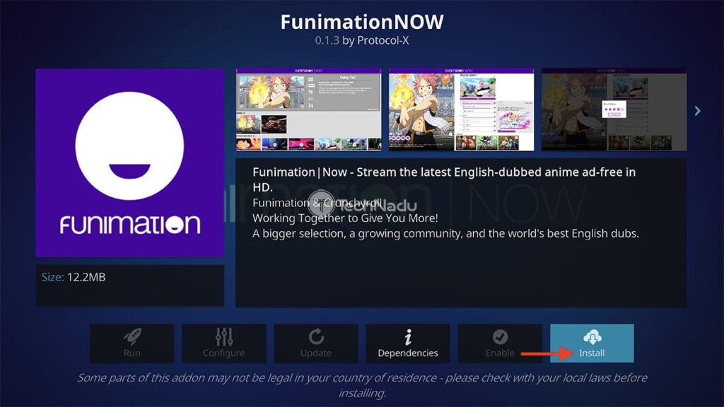 Step to Install Funimation Now on Kodi