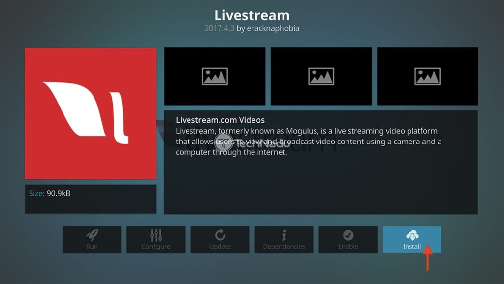 Step to Install Livestream on Kodi