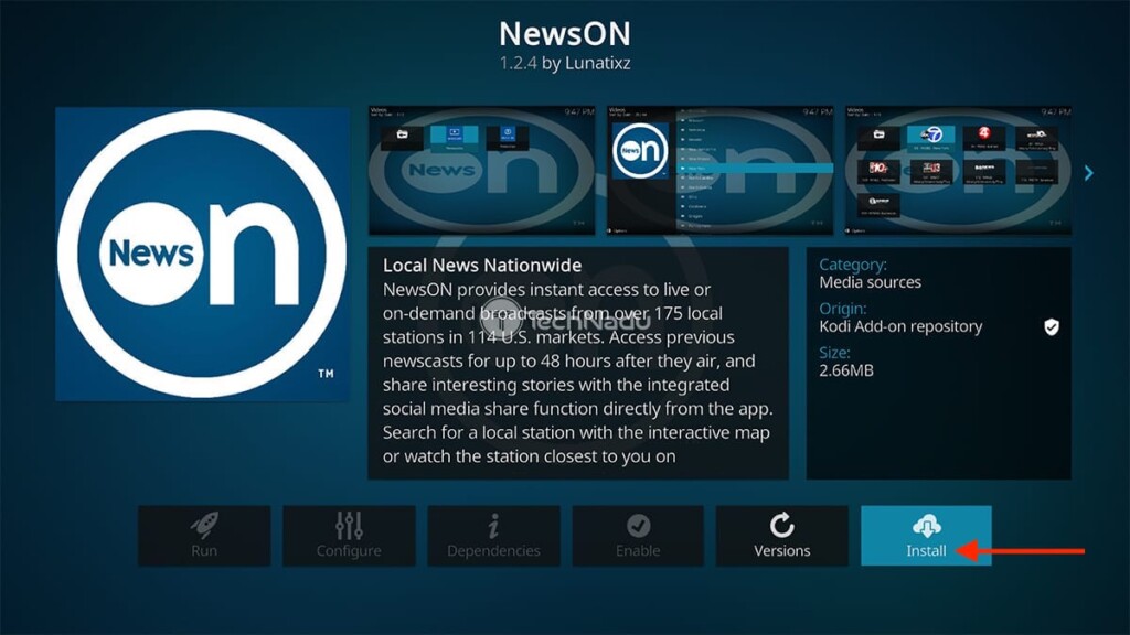 Step to Install NewsON on Kodi