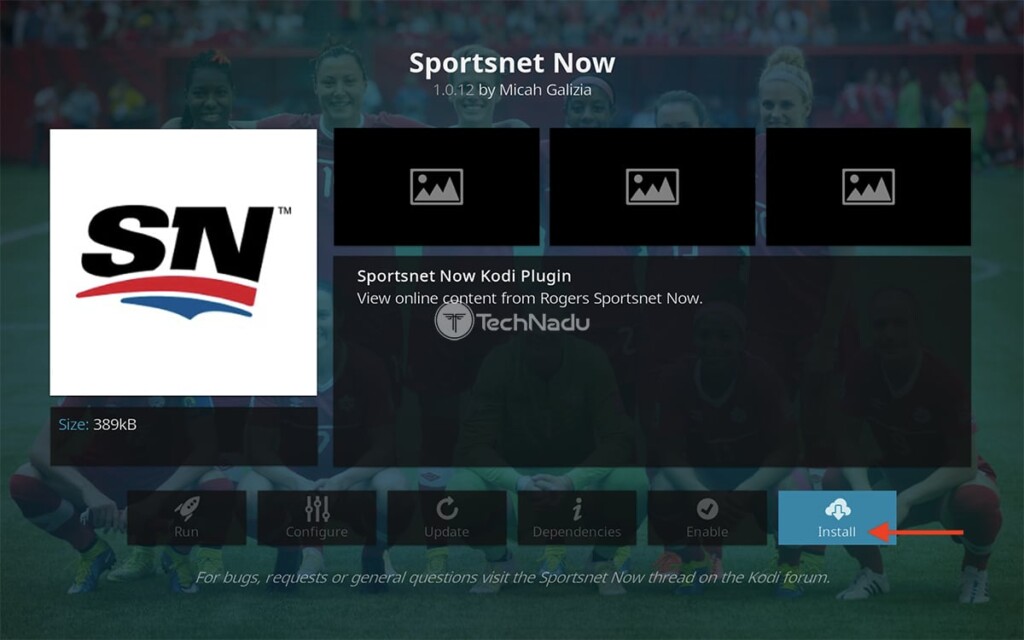 Step to Install Sportsnet Now on Kodi