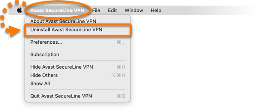 Step to Uninstall Avast SecureLine VPN on Mac