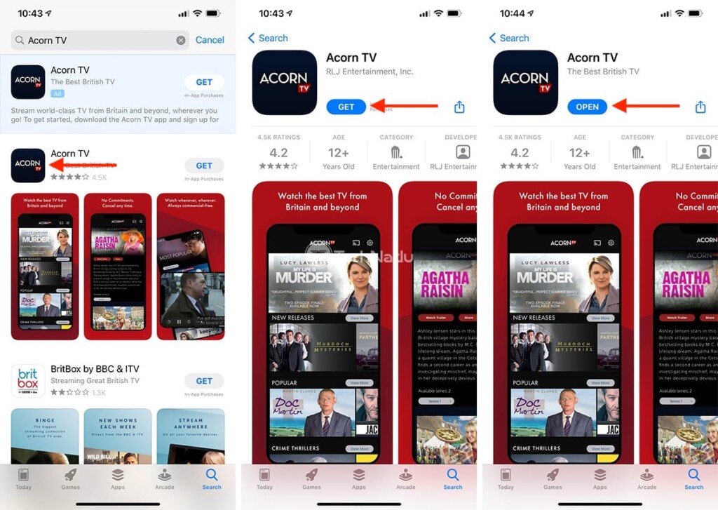 Steps to Download Acorn TV App on iPhone