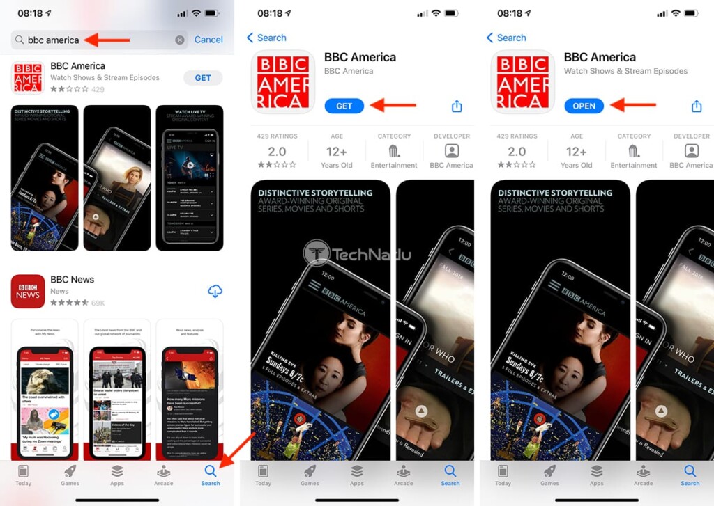Steps to Download BBC America on iPhone