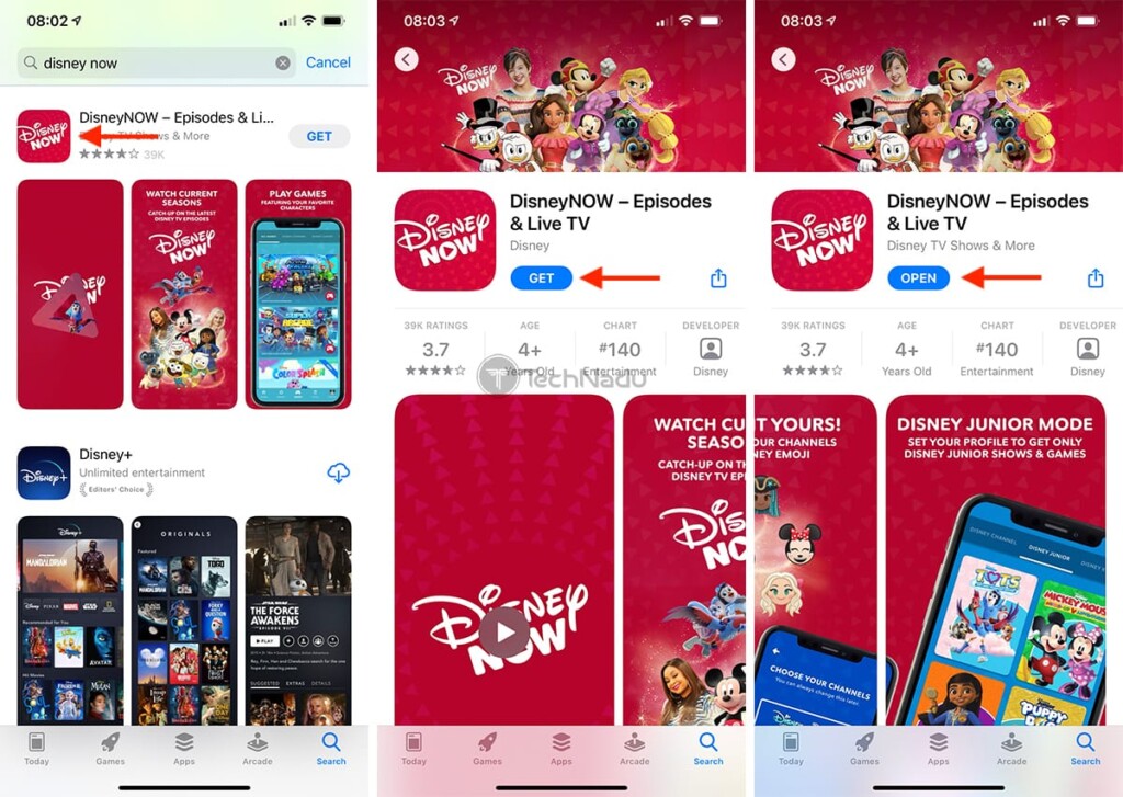 Steps to Download DisneyNOW on iPhone