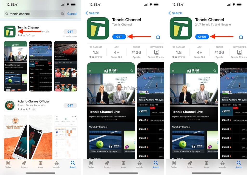 Steps to Download Tennis Channel on iPhone