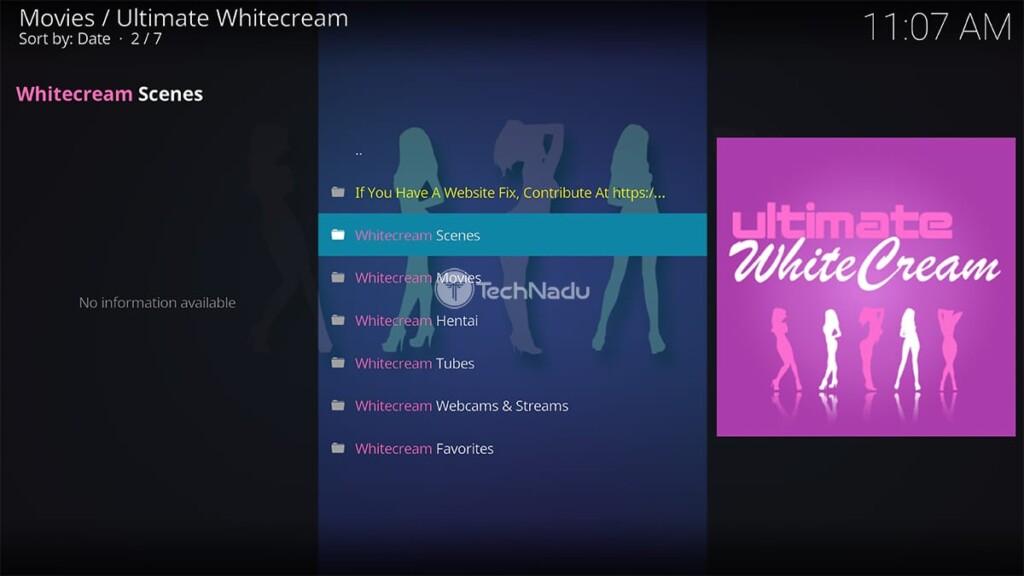 Ultimate Whitecream for Kodi Home Screen